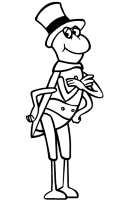 A coloring page of maya the bee